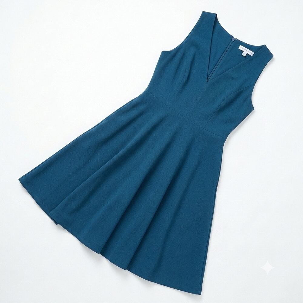 Dress The Population Catalina Dress Blue Crepe Cocktail Sleeveless Womens Large